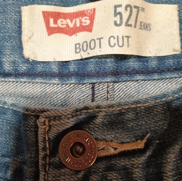 Levi's 527 Men's Bootcut Jeans in Light Blue - Picture 3 of 4